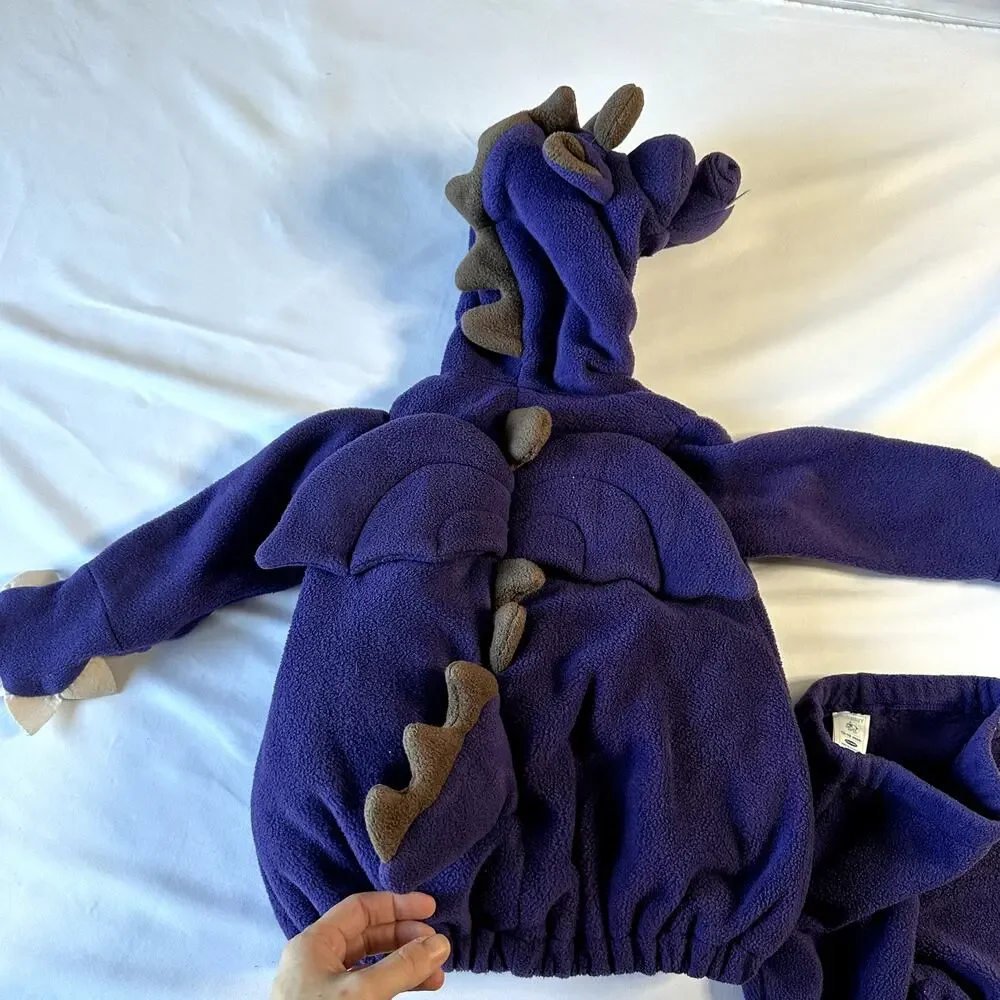 Vintage Old Navy Purple Dragon Toddler Halloween Costume Sz 12-18 mo
